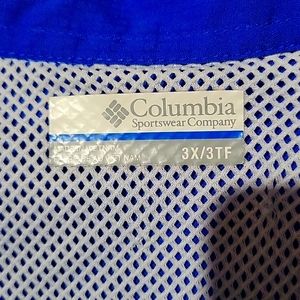 Men's 3XL Columbia performance, fishing gear omni shade fishing shirt.